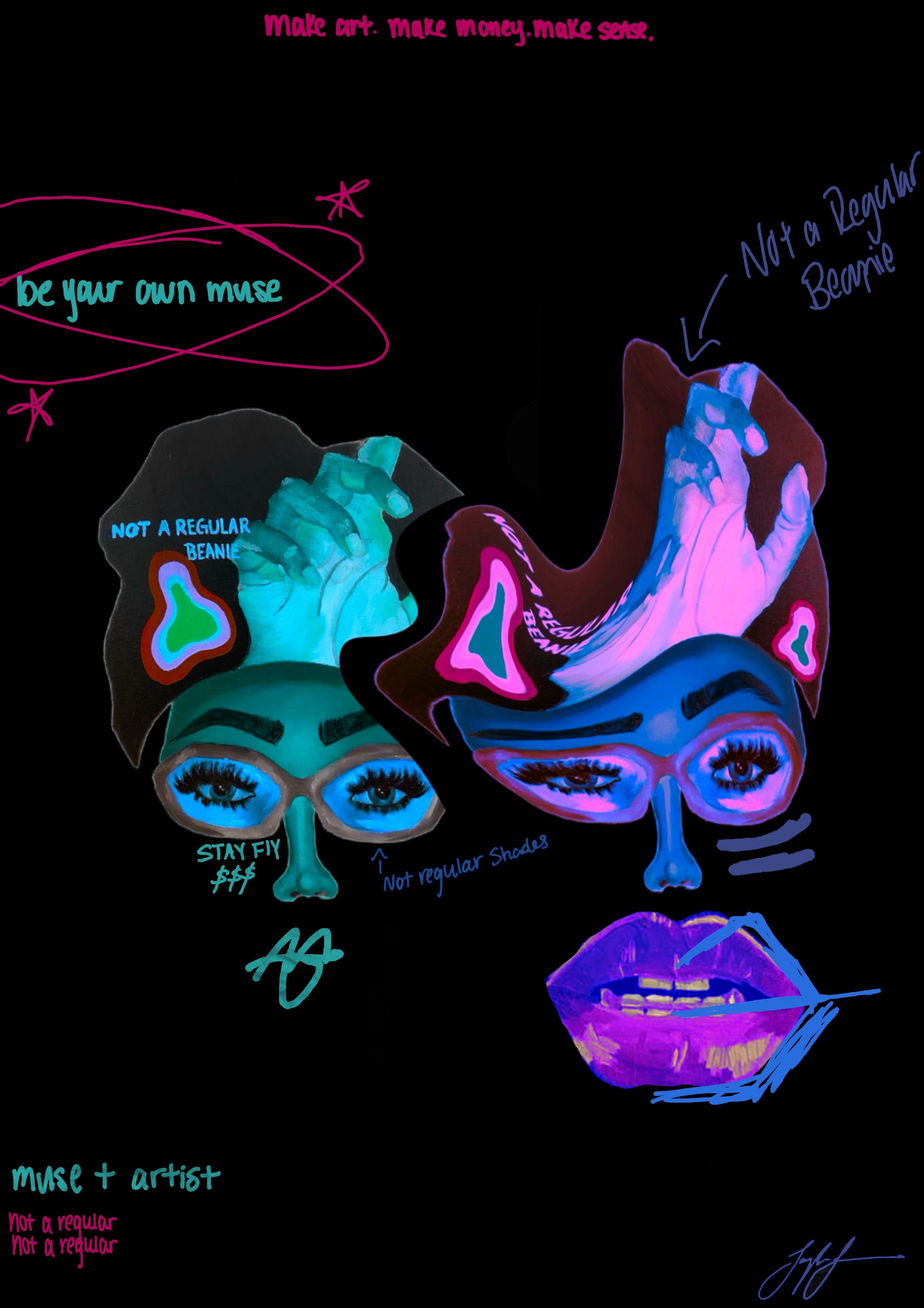 Not A Regular Beanie Print